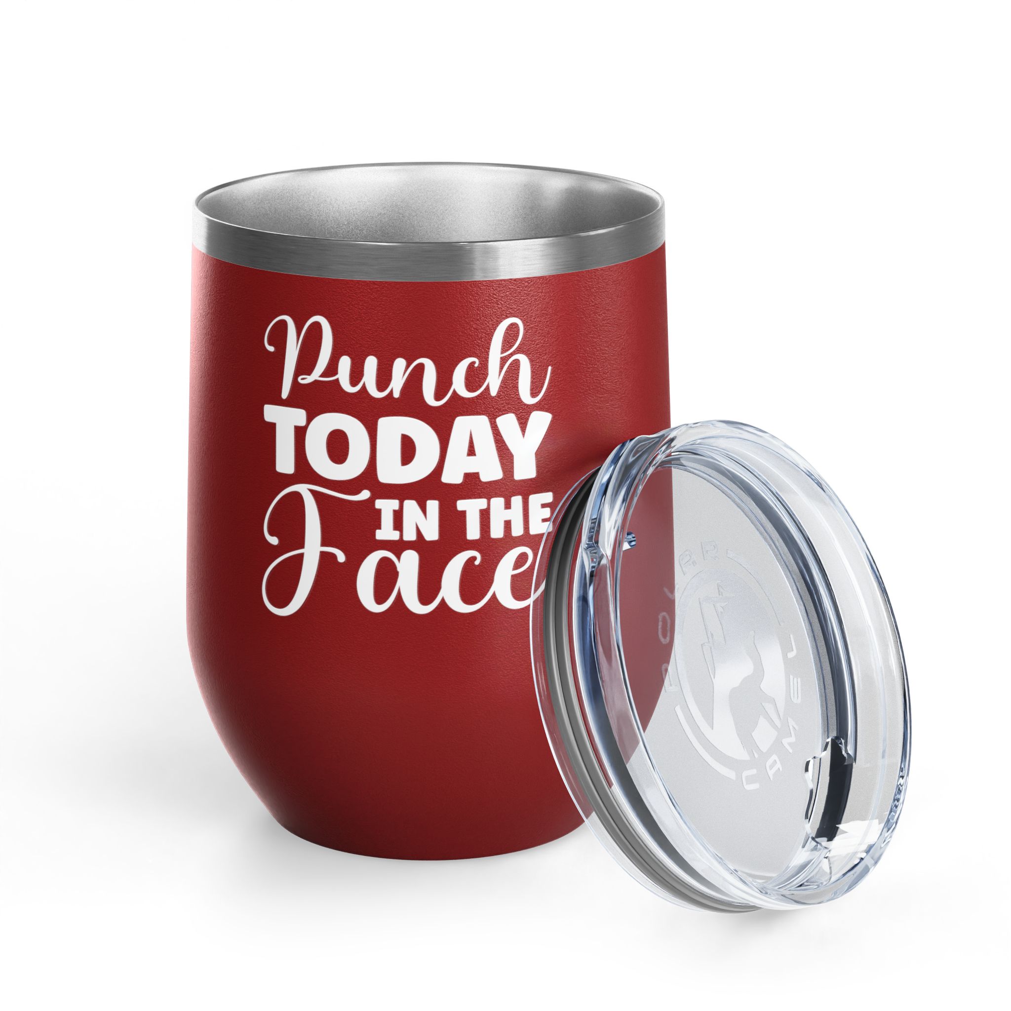 Punch Today in the Face - Wine Tumbler, 12oz - Image 2