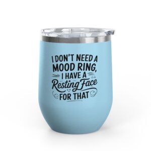 Resting Face - Wine Tumbler, 12oz