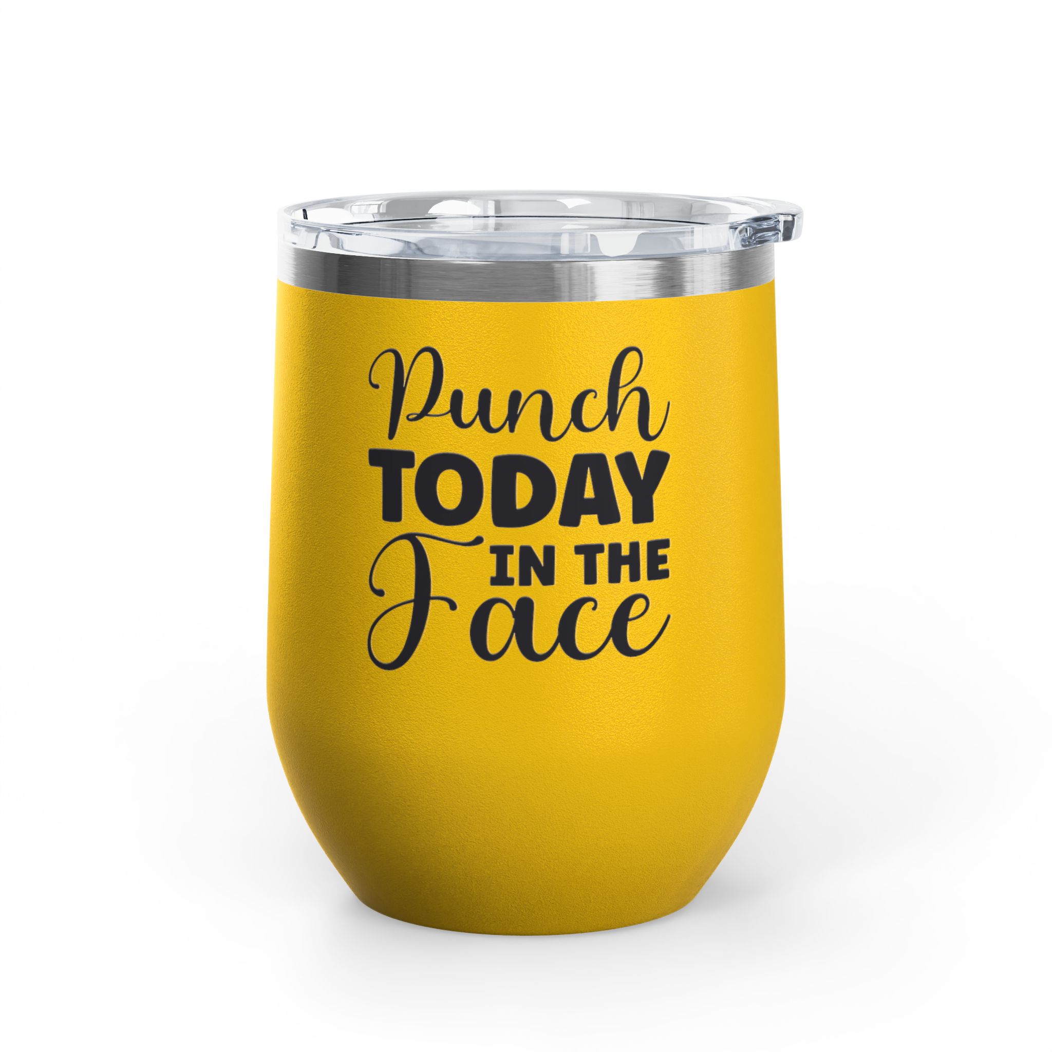 Punch Today in the Face - Wine Tumbler, 12oz - Image 9