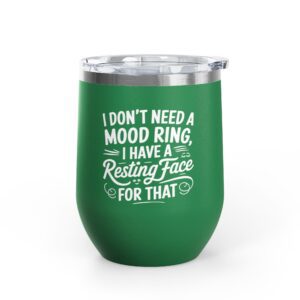 Resting Face - Wine Tumbler, 12oz