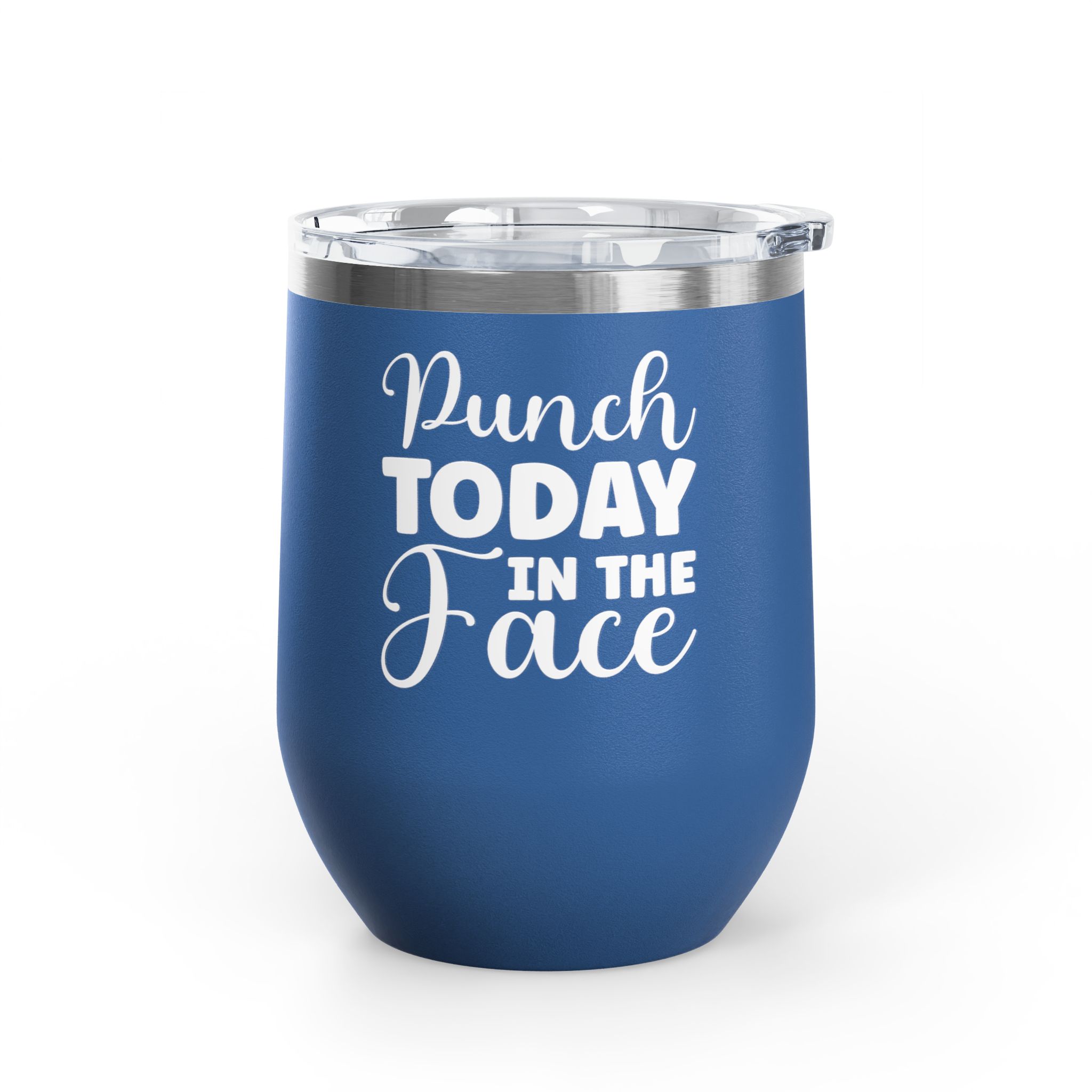 Punch Today in the Face - Wine Tumbler, 12oz - Image 14