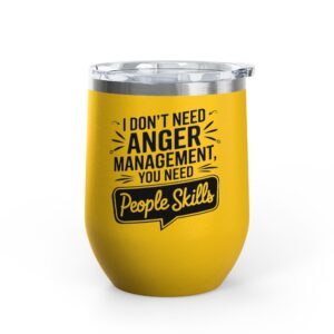 Anger Management - Wine Tumbler, 12oz